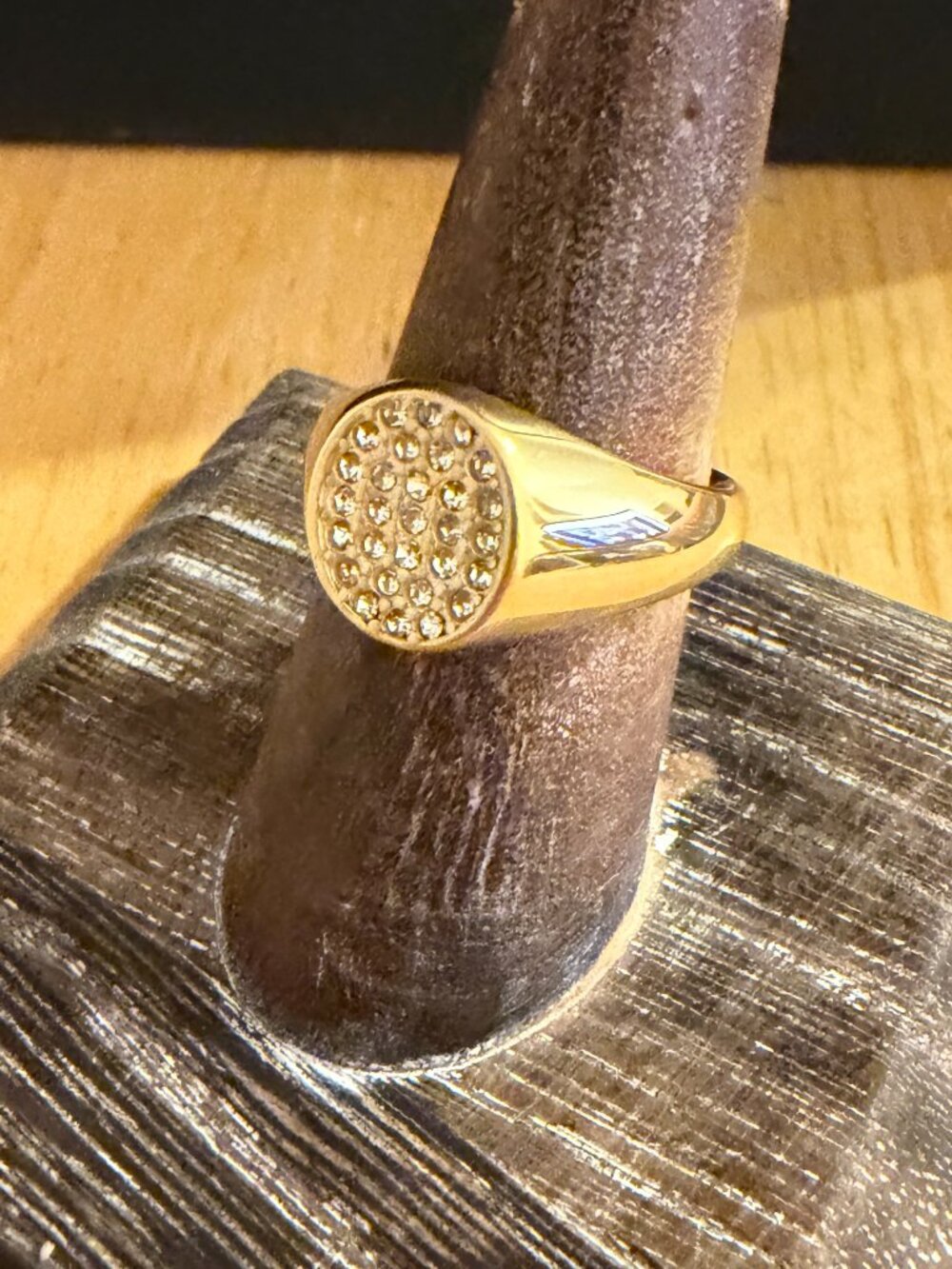 Sundance Catalog Pave Diamond Signet Ring